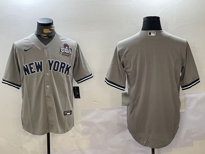 Men New York Yankees Blank Grey Game 2024 Nike MLB Jersey style 102721